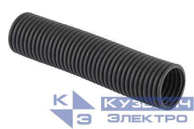Труба гофрированная легкая d50мм с протяжкой безгалоген. трудногорючая (FRHF) (уп.15м) темн. сер. Ruvinil 65001