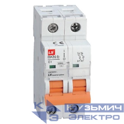 Выключатель автоматический модульный 2п (1P+N) B 20А 10кА BKN-b LS Electric 061206118B