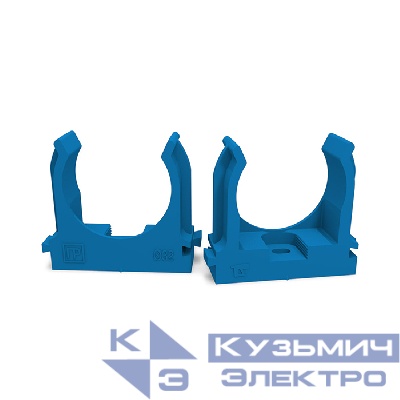 Крепеж-клипса для труб для монтажного пистолета синяя д32 (25шт/уп) Промрукав