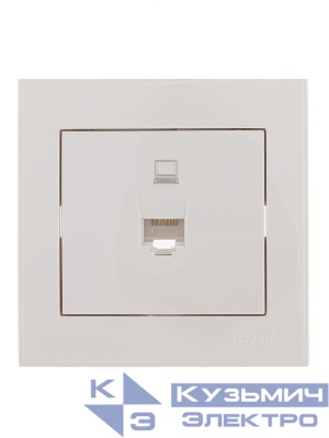 Розетка компьютерная 1-м СП Rain RJ45 бел. LEZARD 703-0202-139