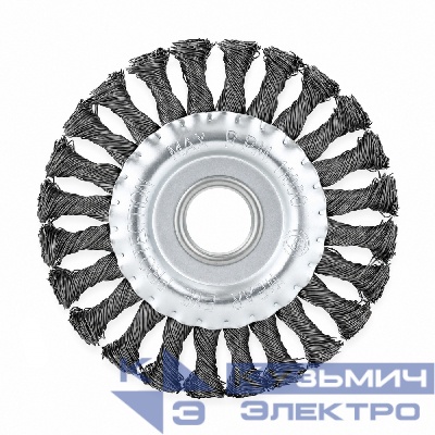 Diamond Industrial Корщетка дисковая 125 х 22,2 мм жесткая крученая проволока 0,5 мм Diamond Industrial