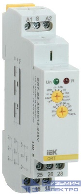 Реле задержки выключения ORT 2 контакта 12-240В AC/DC IEK ORT-B2-ACDC12-240V