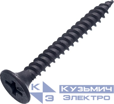 Саморез гипрок-металл 3.5х25 потай част. резьба оксид (уп.30шт) европодвес СТРОЙМЕТИЗ 2020041