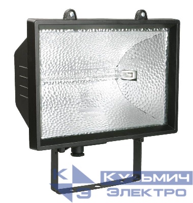 Прожектор FL(ИО) 1000 IP54 галог. черн. IEK LPI01-1-1000-K02