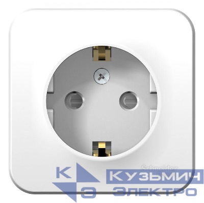 Розетка 1-м ОП Blanca 16А IP20 250В с заземл. защ. шторки с изолир. пластиной бел. SE BLNRA011111