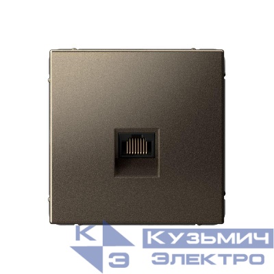 Розетка компьютерная ArtGallery RJ45 кат.6A механизм мокко SE GAL000686