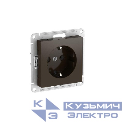Розетка AtlasDesign 16А с заземл. быстрозажим. клем. механизм мокко SE ATN000643S