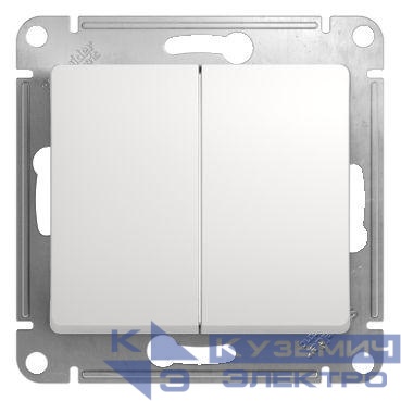 Переключатель проходной 2-кл. СП Glossa 10А IP20 (сх. 6/2) 10AX механизм бел. SE GSL000165
