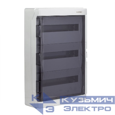 Щиток настенный ЩРн-п-54 54мод. IP65 с дверцей с клеммн. блоком 63А сер. DKC RB54W6TGD