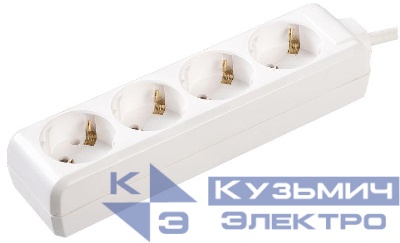 Удлинитель 4х3м с заземл. 16А IP20 У04 2P+PE 250В 3х1 IEK WYP10-16-04-03-Z-N