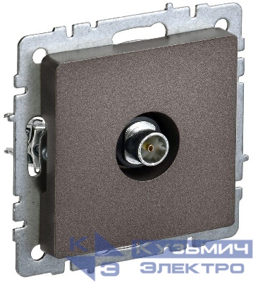 Розетка телевизионная оконечная TV СП Brite РТВ11-0-БрТБ механизм бронза IEK BR-A10-O-K45