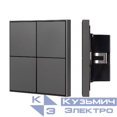 Панель кнопочная KNX-304-23-IN Black (BUS Frame) (IP20 металл) INTELLIGENT ARLIGHT 039667