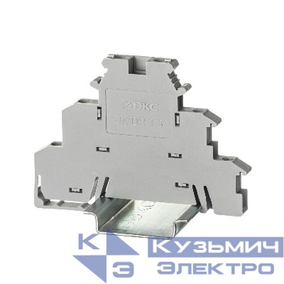 Клемма трехуровневая винтовой зажим 6 точек подключения 2.5кв.мм сер. DKC DKIDR-1.5