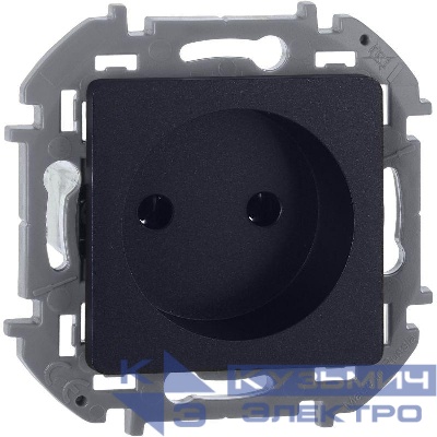 Розетка 1-м СП Inspiria 16А IP20 250В 2P механизм антрацит IEK 673713
