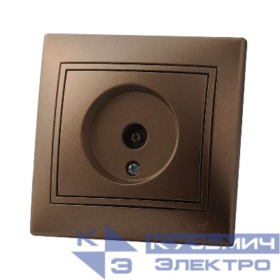 Розетка телевизионная проходная TV СП Mira 16А IP20 со вставкой свет. корич. перламутр. LEZARD 701-3131-129