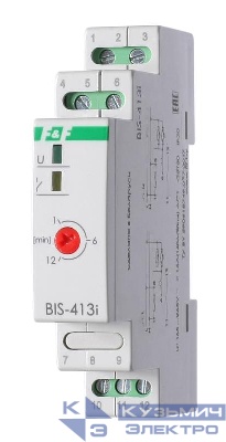 Реле импульсное BIS-413i (установка на DIN-рейку; с встроенным таймером; для нагрузки с больш. пусков. током (160А/20мс)) F&F EA01.005.019