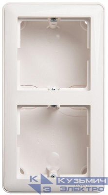 Коробка подъемная 2-м ОП W59 с рамкой бел. SE KP-252-18