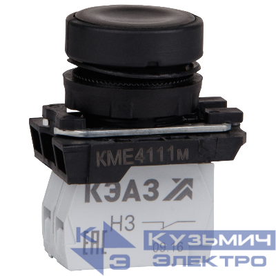 Кнопка управления КМЕ4111м 1но+1нз IP40 цилиндр черн. КЭАЗ 248240