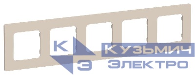 Рамка 5-м СП FLITE РУ-5-К-ФлЛ льняной IEK FI-M52-32-20-K88