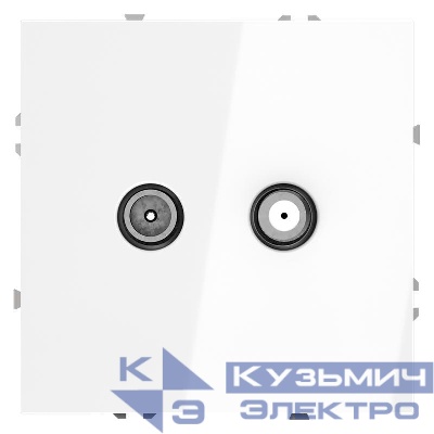 Розетка телевизионная оконечная TV + SAT 2-м СП S70 механизм бел. глянцевый Voltum VLS060401