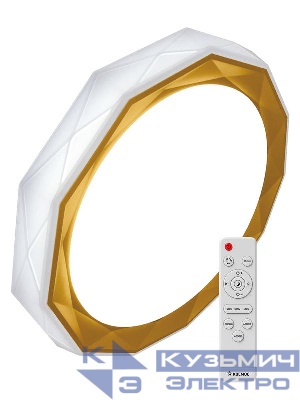 Светильник светодиодный PREMIUM SIESTA 75Вт 230В 3000-6500К 6000лм IP40 525х88мм настенно-потолочный управляемый с пультом ДУ КОСМОС KSSies75W