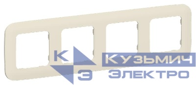 Рамка 4-м СП FLITE РУ-4-А-ФлСл сливочный IEK FI-M42-31-20-K86