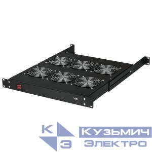 Полка вентиляторная 19дюйм 1U 6 вентиляторов Г520мм без шнура питания черн. NIKOMAX TLK-VP6-BK