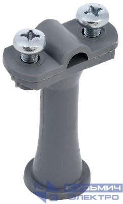 Держатель проводника кругл. 6-10мм H59мм пластик сер. IEK ZDP80-60-1-68-059