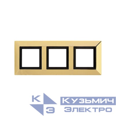 Рамка 3-м 6мод. Avanti метал. зол. DKC 4408856