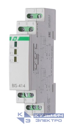 Реле импульсное BIS-414 (управление двумя нагрузками; монтаж на DIN-рейке 230В 2х8А 2х1Z IP20) F&F EA01.005.005