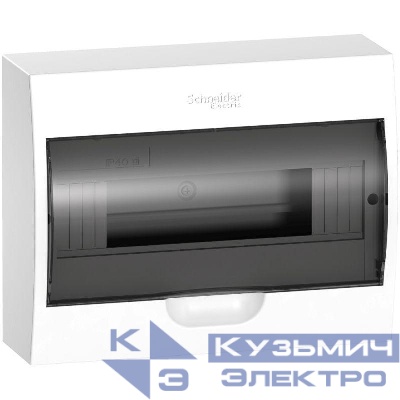 Бокс навесной ОП City9 Box 1 ряд 12мод. с прозр. дверцей SE EZ9E112S2SRU