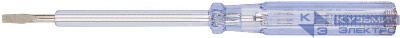 Отвертка индикаторная бел. ручка 100-500 В 190мм FIT 56529