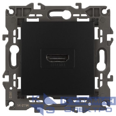 Розетка 14-3114-05 HDMI Elegance антрацит ЭРА Б0034336