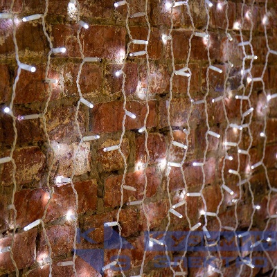 Гирлянда светодиодная "Светодиодный Дождь" 2х1.5м 300LED бел. 23Вт 230В IP65 эффект мерцания провод бел. (нужен шнур питания 303-500-1) Neon-Night 235-221