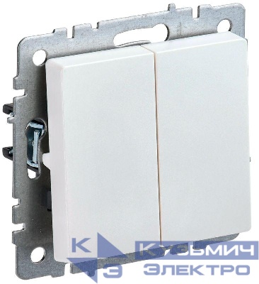Выключатель 2-кл. СП BRITE ВС10-2-0-БрЖ 10А механизм жемчуж. IEK BR-V20-0-10-K36