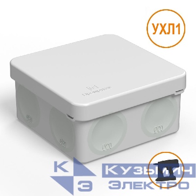 Коробка распределительная 60-0210 для прямого монтажа двухкомпонентная без содержания галогена (HF) 80х80х40 (1 шт/уп) Промрукав