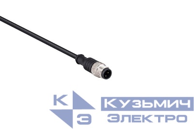 Кабель соединительный 5м со штепселем M12х3 ПВХ IP68 EMAS SKM12F3YXV5