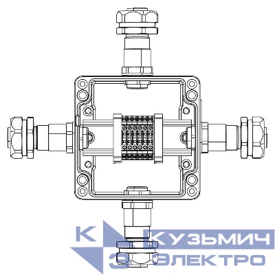 Коробка клеммная взрывозащ. TBE-A-12-(6xCBC.2)-1xKAEPM2MHK-20(A)-1xKAEPM2MHK-20(B)-1xKAEPM2MHK-20(C)-1xKAEPM2MHK-20(D)1Ex e IIC Т5 Gb / Ex tb IIIC T95град.C Db IP66 алюм. DKC 1201.121.22.11A
