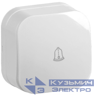 Выключатель самовозвратный 1-кл. ОП GLORY 10А ВСс20-1-0-ХБ бел. IEK EVH14-K01-10