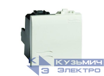 Выключатель 1-кл. 2мод. Brava 16А IP20 бел. DKC 76002B