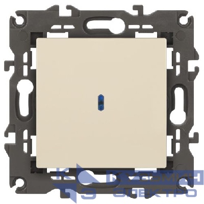 Выключатель 1-кл. СП Elegance 14-1102-02 10А IP20 250В 10AX с подсветкой механизм сл. кость Эра Б0034216