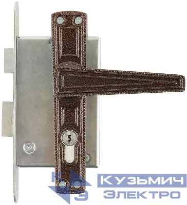 Замок врезной с ручками "Зенит" ЗВ4-3.01 медь 67000