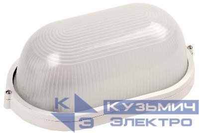 Светильник НПП 1201 100Вт E27 IP54 бел. овал IEK LNPP0-1201-1-100-K01