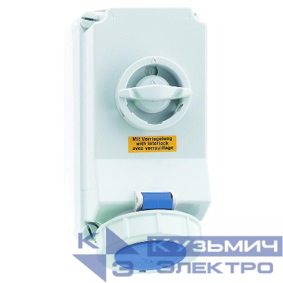 Розетка настенная 32А 3п 6ч 250В IP67 с блокировк. Bals 16104