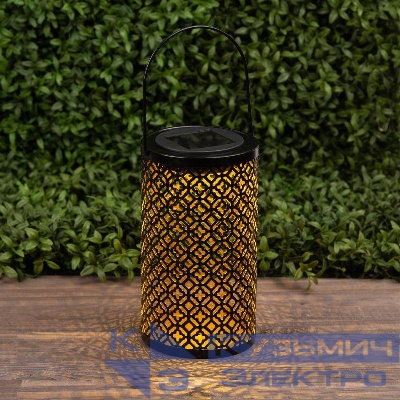 Светильник садовый ERASF22-44 "Орнамент" 19см уличный на солнечн. батареях Эра Б0053446