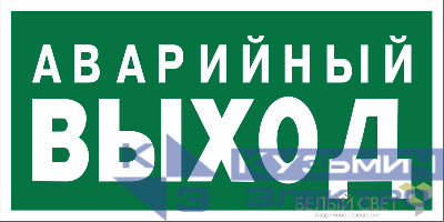 Знак безопасности BL-2010B.E23 "Аварийный выход" Белый свет a15042