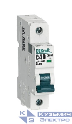 Выключатель автоматический модульный 1п C 40А 10кА ВА-105 DEKraft 13157DEK