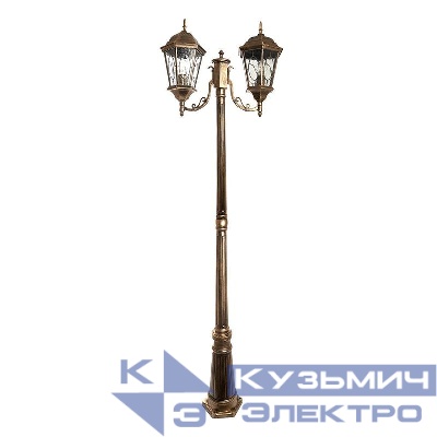 Светильник PL157 2х60Вт E27 230В садово-парковый черн. зол. FERON 11325