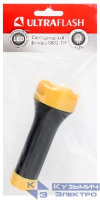 Фонарь 5002-ТН 4LED 1 режим 3хR03 черн. (блист.-пакет) Ultraflash 11785