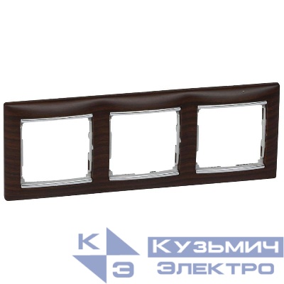 Рамка 3-м Valena темн. дерево/сер. штрих (DIY-упак.) IEK 696732